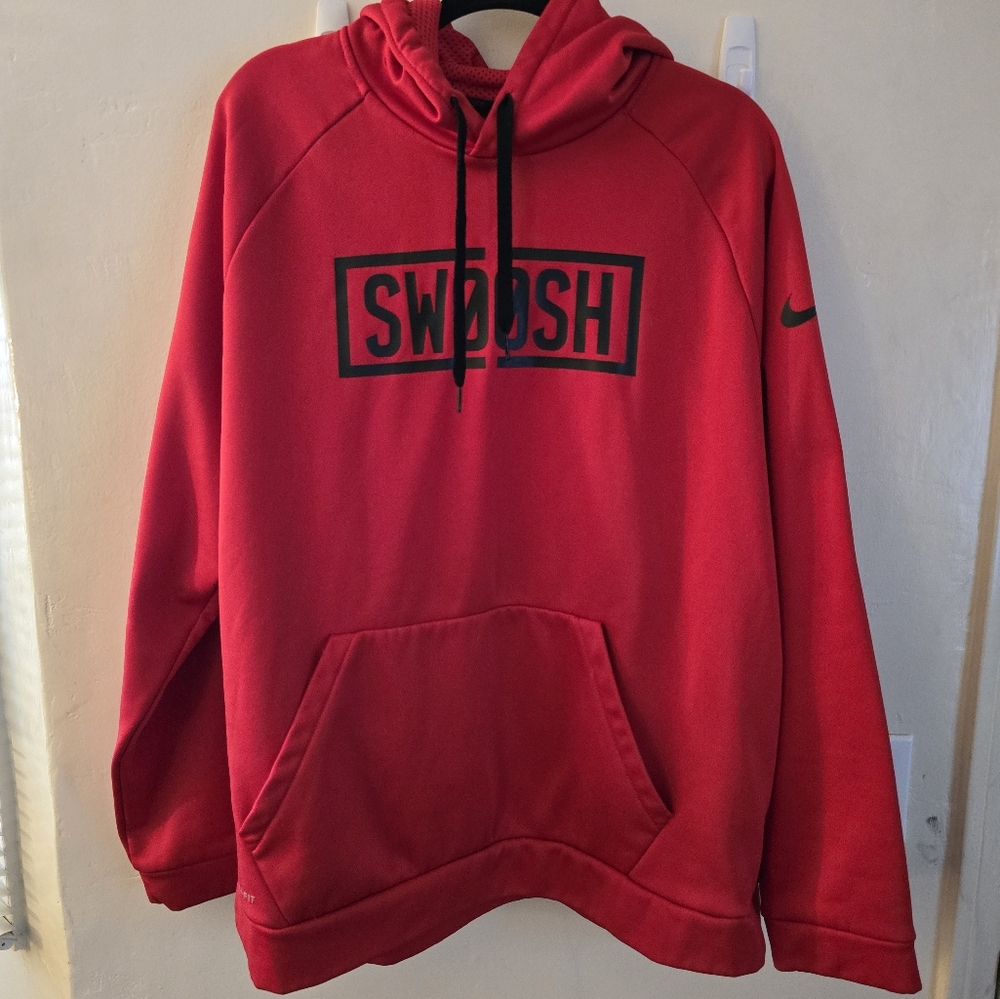 NIKE SWOOSH HOODIE 2XL RED MENS